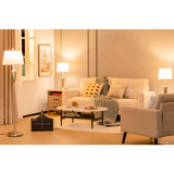 Tangkula 3 Piece Lamp Set, Modern Floor Lamp & 2 Table Lamps