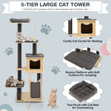 69 Inch Modern Cat Tree - Tangkula 