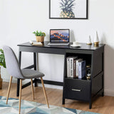 47.5" Computer Desk with 2 Storage Drawers, Small Computer Table Study Writing Desk