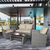 Tangkula 4 Pieces Patio Furniture Set