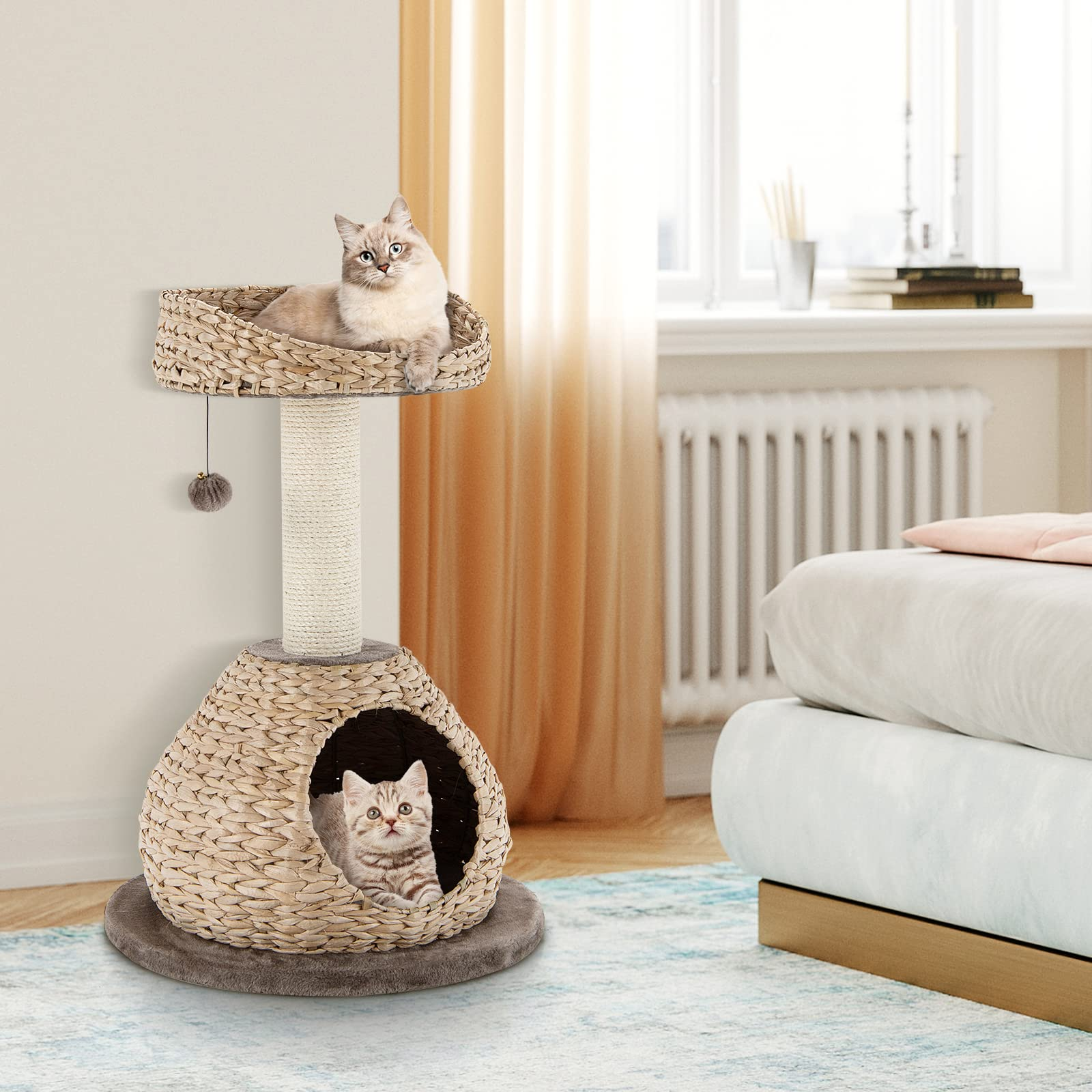 Modern Cat Tree for Indoor Cats - Tangkula