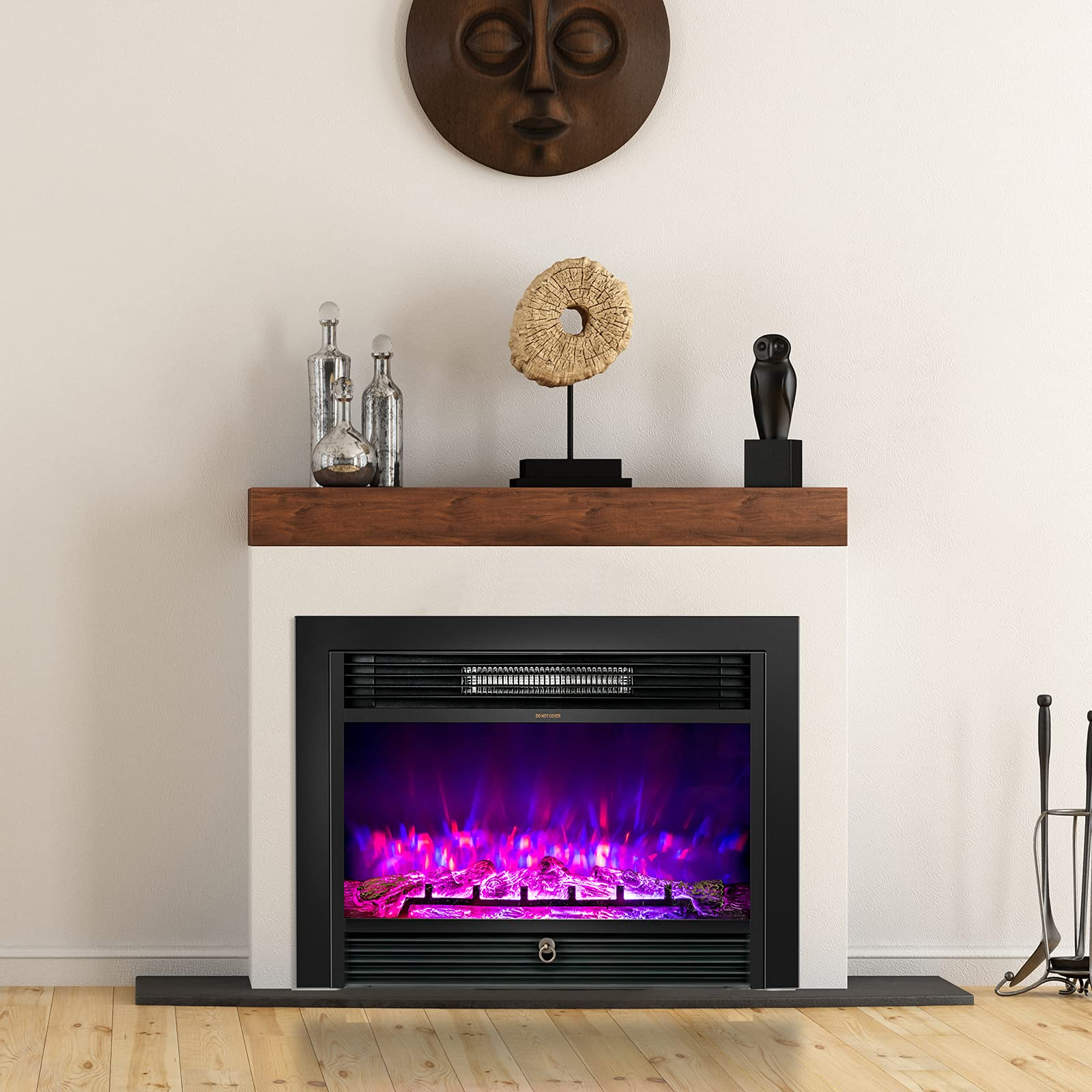 28.5 Inches Recessed Electric Fireplace Insert - Tangkula