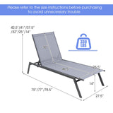 Tangkula Outdoor Adjustable Chaise Lounge Chair