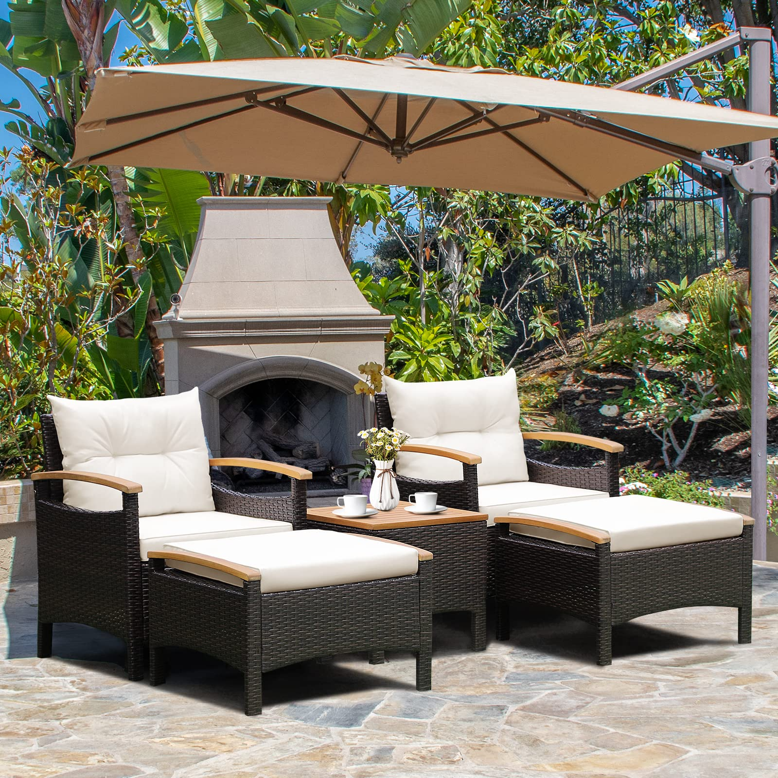 5 Piece Patio Furniture Set - Tangkula