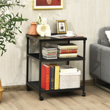 Tangkula 3-Tier Printer Stand Printer Cart, Multifunctional Utility Cart w/ Ample Storage Space