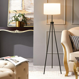 Tangkula 60.5" Metal Tripod Floor Lamp, Contemporary Minimalist Standing Floor Light with Iron Legs