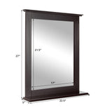 Bathroom Wall Mirror with Shelf, Square Makeup Mirror Wall Hanging Mirror
