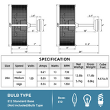 Tangkula Caged Ceiling Fan with Light