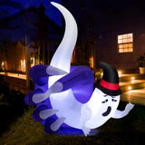 Tangkula 6 FT Tall Halloween Inflatable Ghost Decoration, Outdoor Decoration with Bright LED Lights