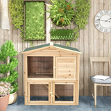 Tangkula Wood Chicken Coop and Rabbit Hutch