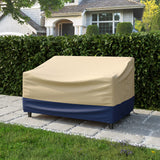 Tangkula Patio Loveseat Cover, 2-Seater Waterproof Outdoor Deep Sofa Cover with Padded Handle & Click-Close Straps