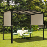 Tangkula 17x7 Ft Universal Pergola Replacement Canopy, Outdoor Canopy Shade Cover