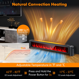 Tangkula 1400W Baseboard Heater, Electric Baseboard Heater with Remote, IPX4 Waterproof Convection Heater for Indoor Use