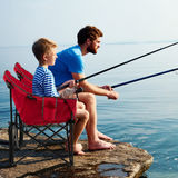 Tangkula Oversized Camping Chair, Outdoor Padded Folding Chair with Cup Holder
