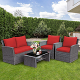 Tangkula 4 Pieces Patio Furniture Set