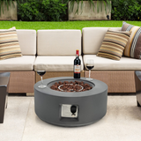 Tangkula 27.5 Inch Outdoor Round Fire Pit Table, CSA Certified