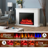 Tangkula 34 Inches Electric Fireplace Insert, Recessed and Freestanding Fireplace Heater with Touch Panel