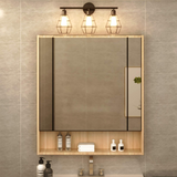 Tangkula 3-Light Industrial Bathroom Vanity Light(Black)