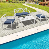 Tangkula 4 Pieces Outdoor Conversation Set