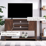 Tangkula TV Stand up to 60 Inches TVs, Modern Entertainment Center Stand with 2 Side Door Cabinets