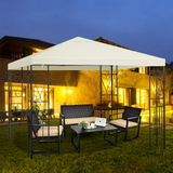 Tangkula 10x10 Feet Steel Patio Gazebo, Outdoor Canopy Gazebo with Water-Resistant Canopy