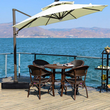 Tangkula Cantilever Offset Patio Umbrella Base Weight Stand with Wheels, 260lbs Wet Sand Filled Weight