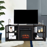 18" Electric Fireplace Heater, Freestanding & Recessed 1400 W Electric Stove Heater