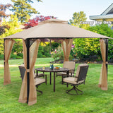 10x12 Ft Gazebo Replacement Canopy Top - Tangkula