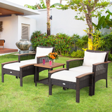 Tangkula 5 Pieces Wicker Patio Furniture Set