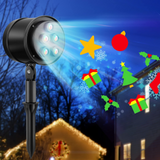 Tangkula Christmas Projector Light, Rotating LED Projection Lamp with 60-degree Adjustable Angle