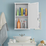 Tangkula Mirrored Bathroom Cabinet, Wall Mount Storage Cabinet with Single Door