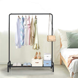 Tangkula Metal Garment Rack, Heavy Duty Clothes Stand Rack with Top Rod