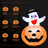 Tangkula 4.9 FT Inflatable Ghost in Pumpkin Halloween