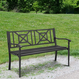 Heavy Duty Loveseat Bench for 2-3 People, Deck Bench Chair