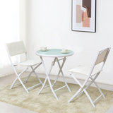 Tangkula 3 Pieces Folding Patio Bistro Set, No Assembly Required