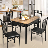 Tangkula 5 Pieces Dining Table and Chairs Set