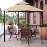 Tangkula 8"x 5" Grill Gazebo, Outdoor Patio Barbecue Gazebo Shelter with LED Lights