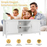 Farmhouse Wood Barn Door TV Stand for TV's up to 65" Flat Screen, Living Room Media Console Storage Cabinet with