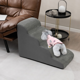 Tangkula Foam Dog Stairs for High Beds, Extra Wide & Deep Pet Ramp