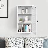 Tangkula Bathroom Wall Cabinet, Medicine Cabinet with 3 Tier Adjustable Storage Shelves