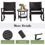 3 Piece Rocking Bistro Set - Tangkula