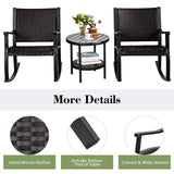 3 Piece Rocking Bistro Set - Tangkula