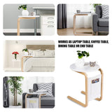 Sofa Side Table, Snack/End/Couch/Console Tab with Square Tabletop
