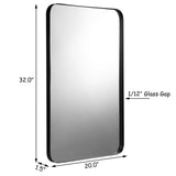 Tangkula 20x32 inch Bathroom Wall Mirror, Rectangular Wall Hanging Mirror