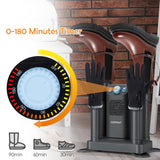 Boot Dryer, Shoe Dryer with 180 Mins Timer & Heating Blower