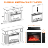 28.5 Inches Recessed Electric Fireplace Insert - Tangkula