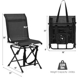 Tangkula 360-degree Swivel Blind Chair, Foldable Free Rotation Hunting Chair, Chair for Camping, Hunting, Fishing