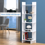 Tangkula 5-Shelf Bookcase,Freestanding Decorative Storage Shelving