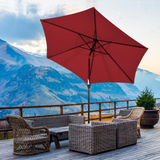 Tangkula 9FT Patio Umbrella, Outdoor Market Table Umbrella with Push Button Tilt Adjustment, Crank & 6 Sturdy Ribs for Garden