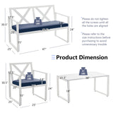 Tangkula 4 Pieces Outdoor Conversation Set